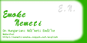 emoke nemeti business card